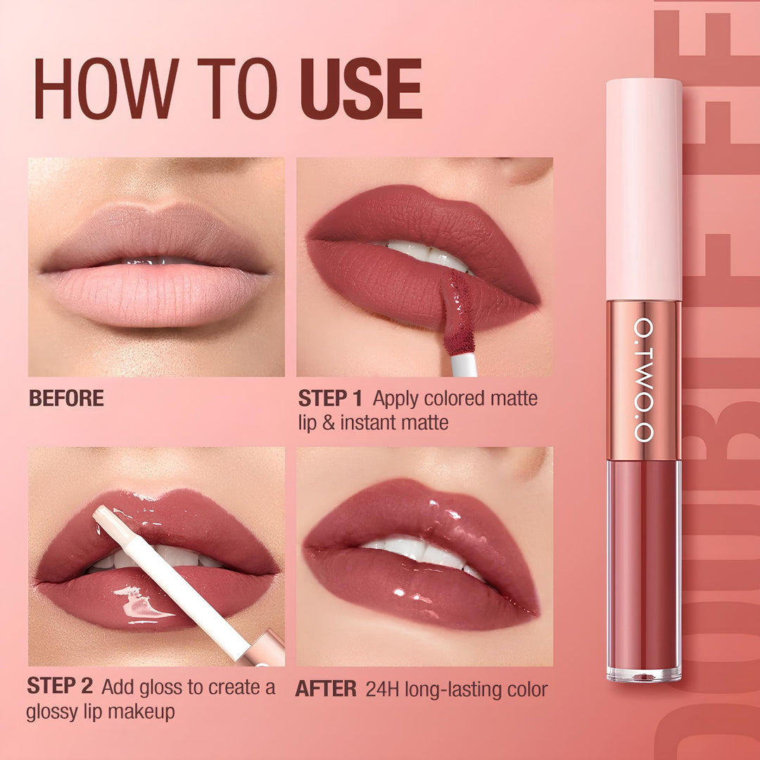 O.TWO.O Dual-Head Matte & Glossy Lipstick